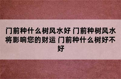 门前种什么树风水好 门前种树风水将影响您的财运 门前种什么树好不好